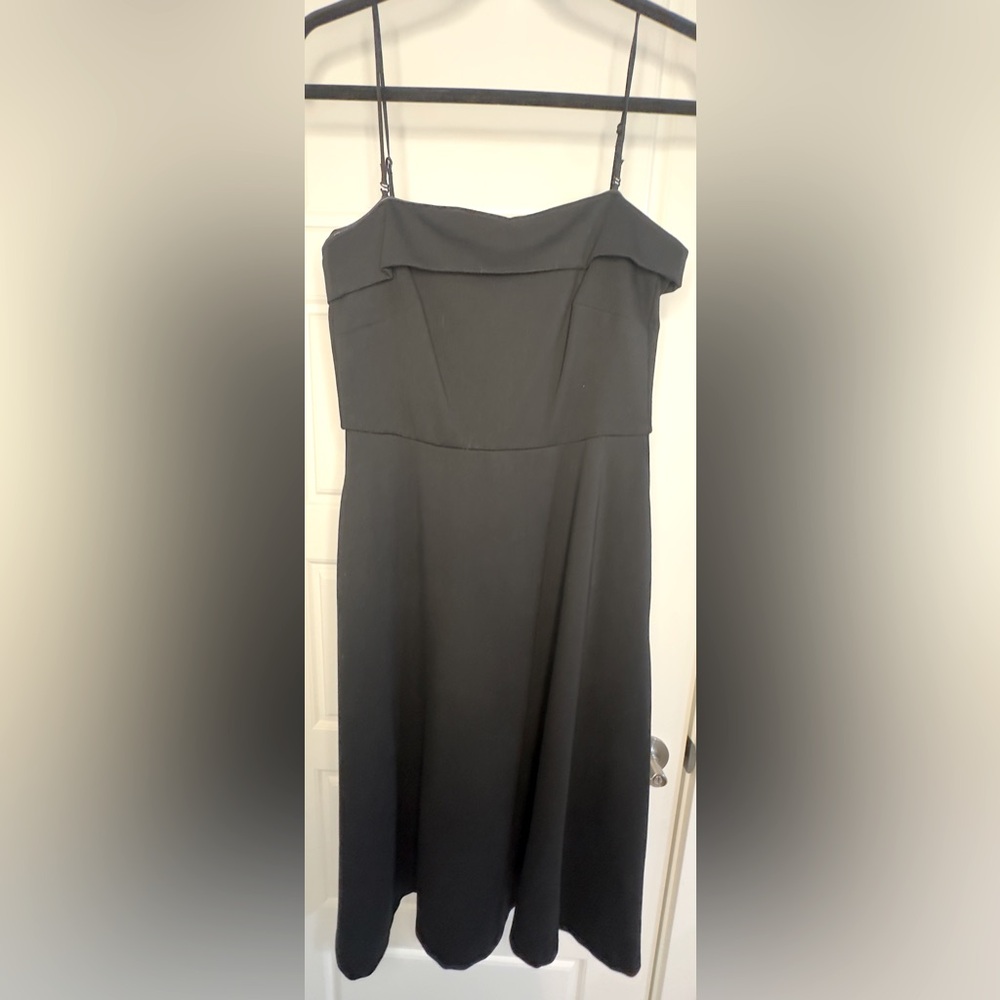 Banana Republic Classic Black Strapless Ponte Fit & Flare Dress Size 2